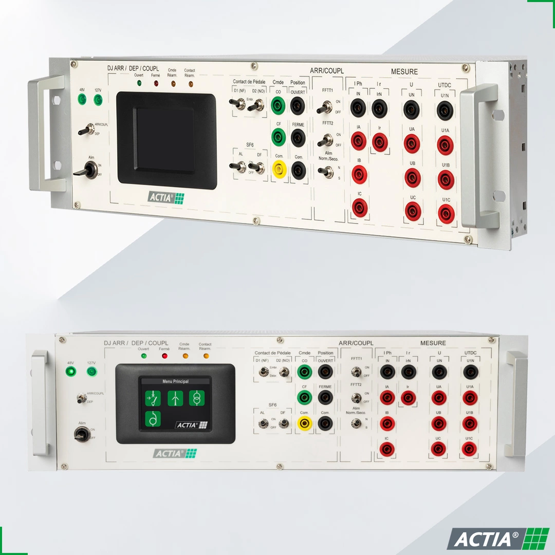 Medio de prueba y supervisión de rede Simulador de interruptor automático alta tension 3U para pruebas - ACTIA Energy